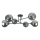 Chandelier on a pole VASCO 6xE27/60W/230V black/smoky black