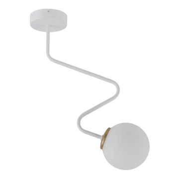 Chandelier on a pole ZIGZAG 1xG9/12W/230V white