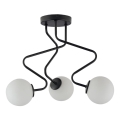 Chandelier on a pole ZIGZAG 3xG9/12W/230V black