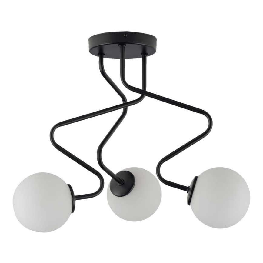 Chandelier on a pole ZIGZAG 3xG9/12W/230V black
