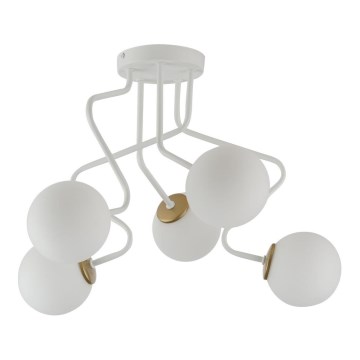 Chandelier on a pole ZIGZAG 5xG9/12W/230V white