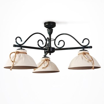 Chandelier on a rod COUNTRY 3xE27/60W/230V