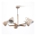 Chandelier on a rod KALITHEA 5xE27/60W/230V beige