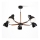 Chandelier on a rod KALITHEA 5xE27/60W/230V black