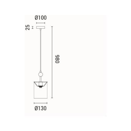 Chandelier on a string 1xE14/15W/230V