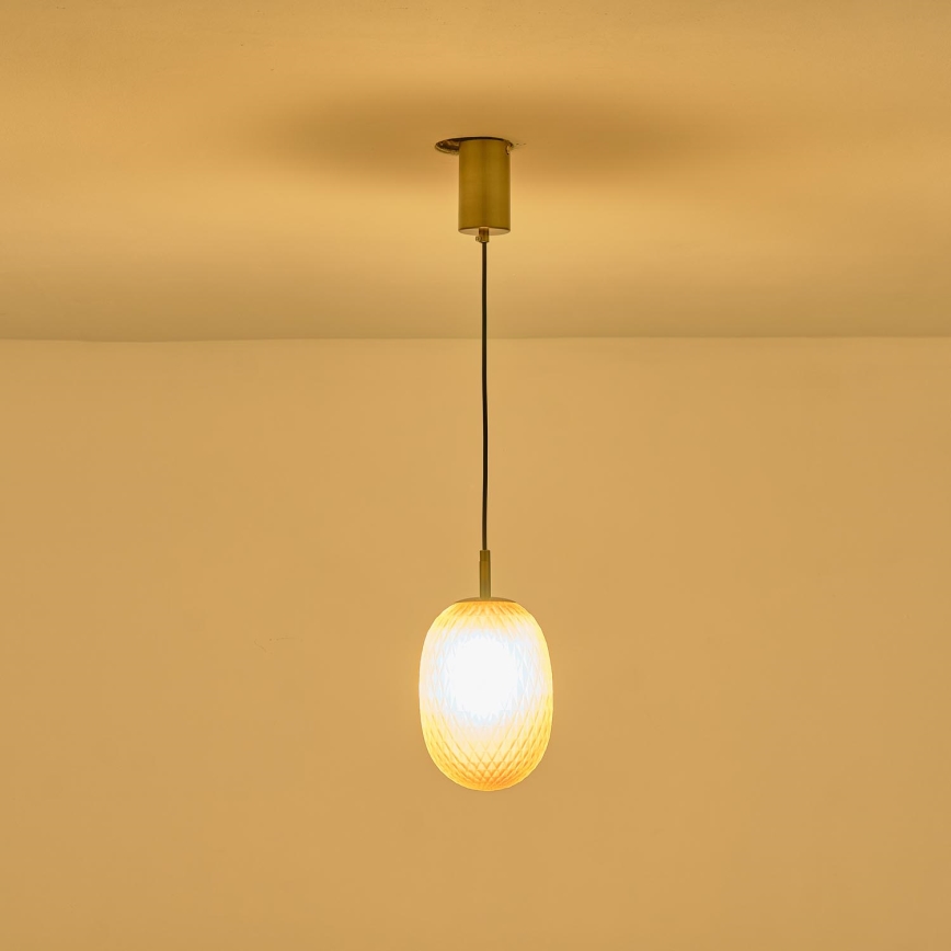 Chandelier on a string 1xE14/25W/230V white d. 15 cm