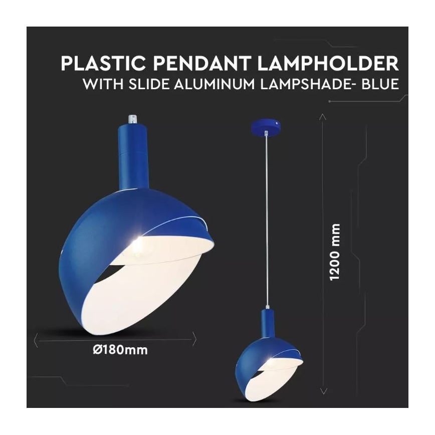 Chandelier on a string 1xE14/60W/230V blue