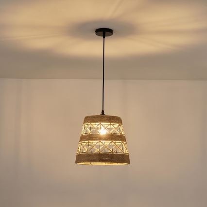 Chandelier on a string 1xE27/15W/230V beige