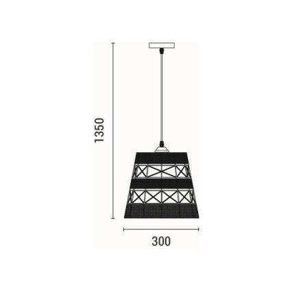 Chandelier on a string 1xE27/15W/230V beige