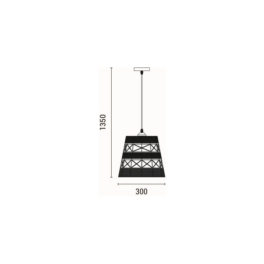 Chandelier on a string 1xE27/15W/230V beige