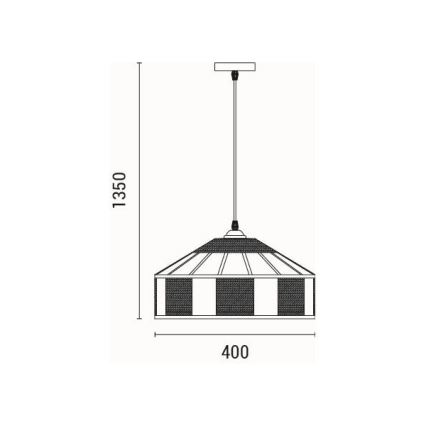 Chandelier on a string 1xE27/15W/230V beige