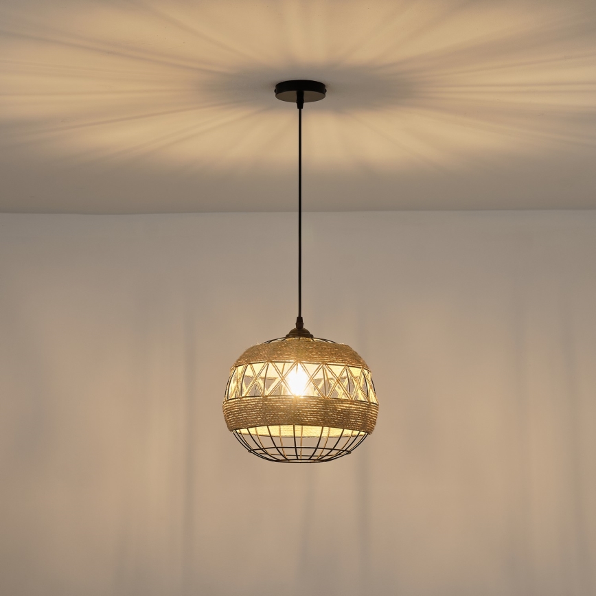 Chandelier on a string 1xE27/15W/230V beige