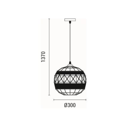 Chandelier on a string 1xE27/15W/230V beige