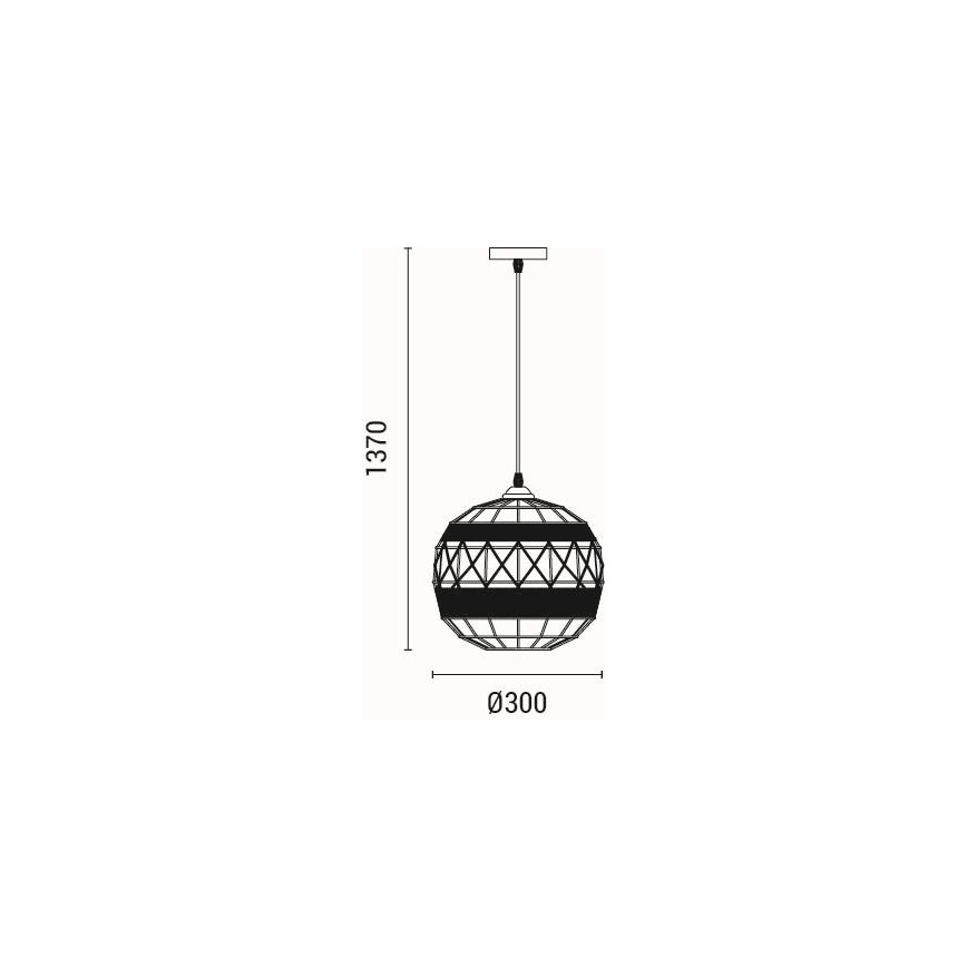 Chandelier on a string 1xE27/15W/230V beige