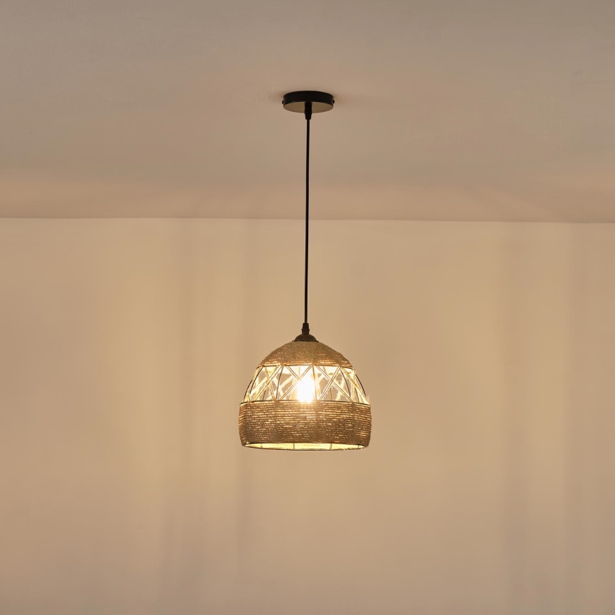 Chandelier on a string 1xE27/15W/230V beige