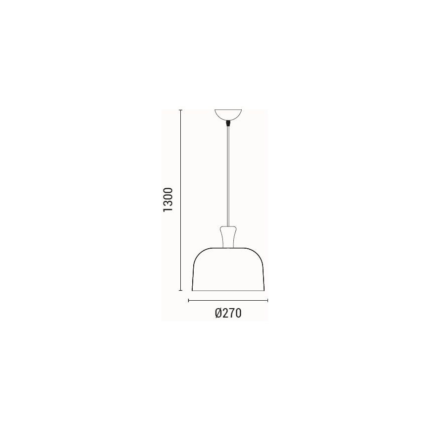 Chandelier on a string 1xE27/15W/230V black d. 27 cm