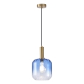 Chandelier on a string 1xE27/15W/230V blue/smoky d. 20 cm