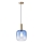 Chandelier on a string 1xE27/15W/230V blue/smoky d. 20 cm
