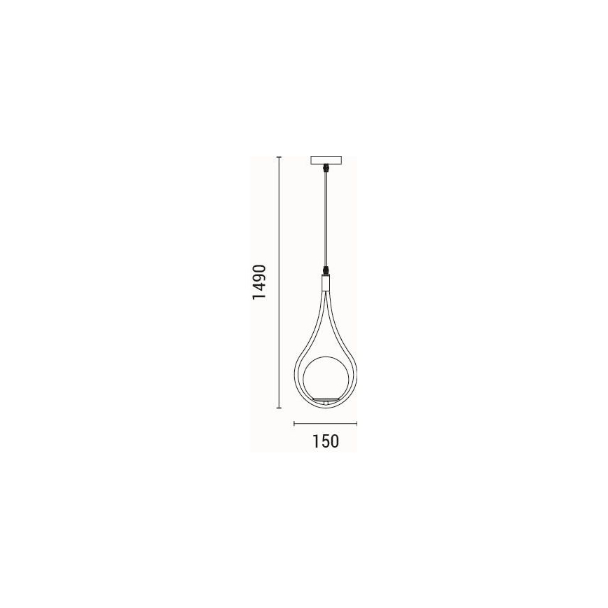 Chandelier on a string 1xE27/15W/230V brass