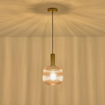 Chandelier on a string 1xE27/15W/230V brown d. 20 cm