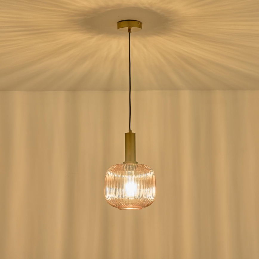 Chandelier on a string 1xE27/15W/230V brown d. 20 cm