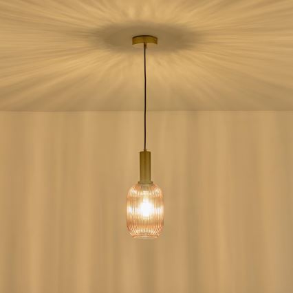 Chandelier on a string 1xE27/15W/230V brown pr. 13 cm
