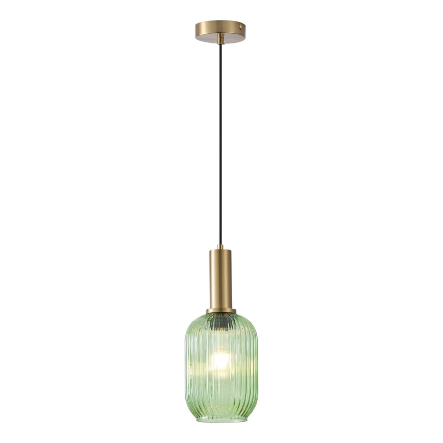 Chandelier on a string 1xE27/15W/230V green 13 cm