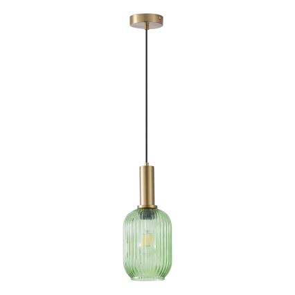Chandelier on a string 1xE27/15W/230V green 13 cm