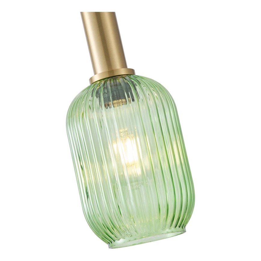 Chandelier on a string 1xE27/15W/230V green 13 cm