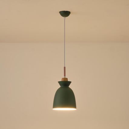 Chandelier on a string 1xE27/15W/230V green d. 19,5 cm