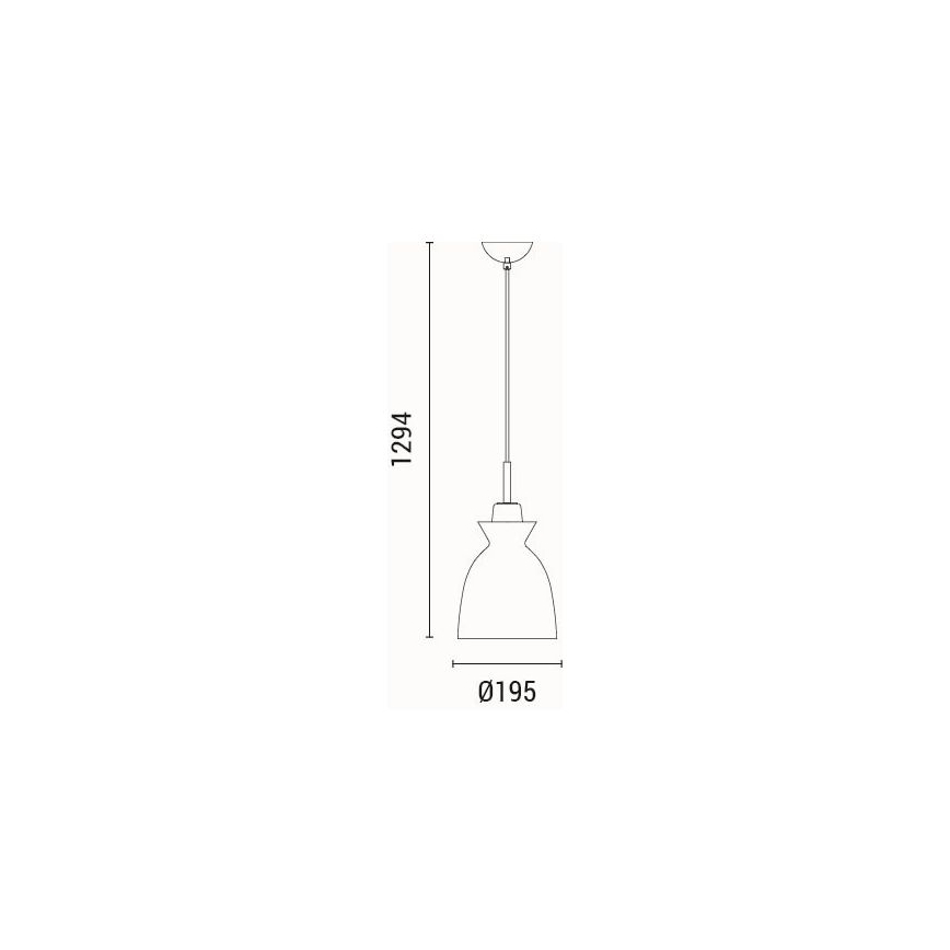 Chandelier on a string 1xE27/15W/230V green d. 19,5 cm