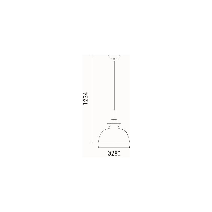 Chandelier on a string 1xE27/15W/230V green d. 28 cm