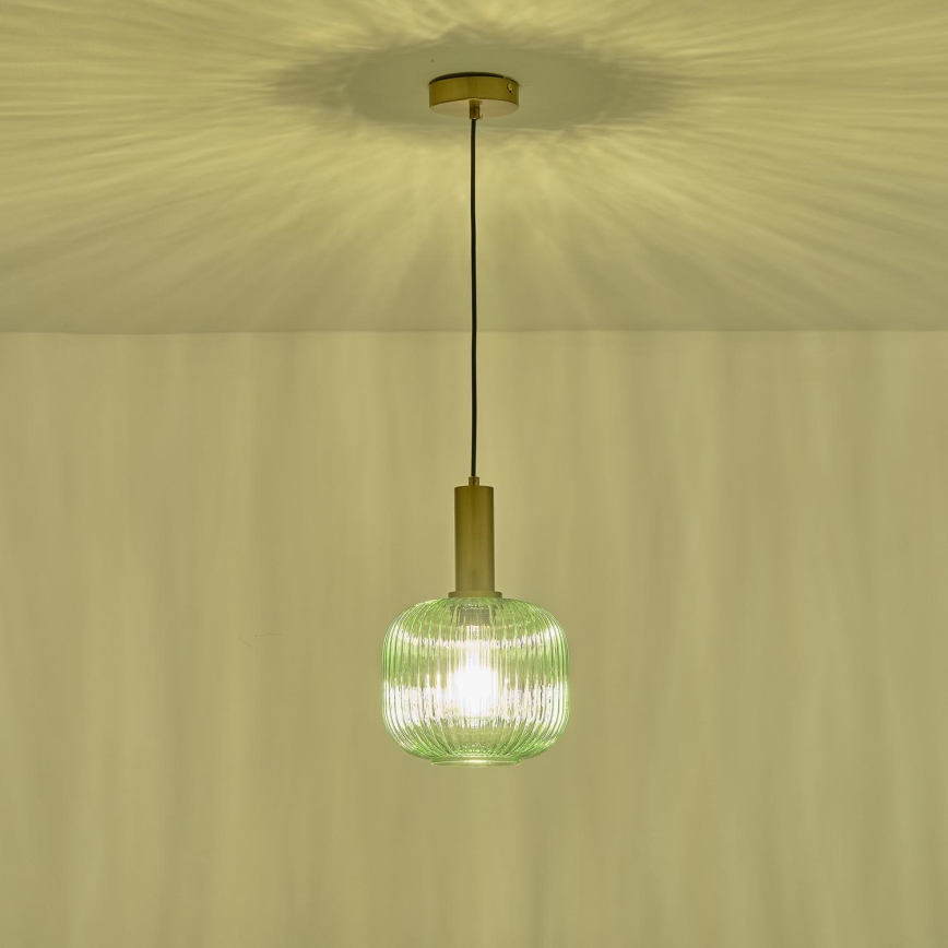 Chandelier on a string 1xE27/15W/230V green pr. 20 cm