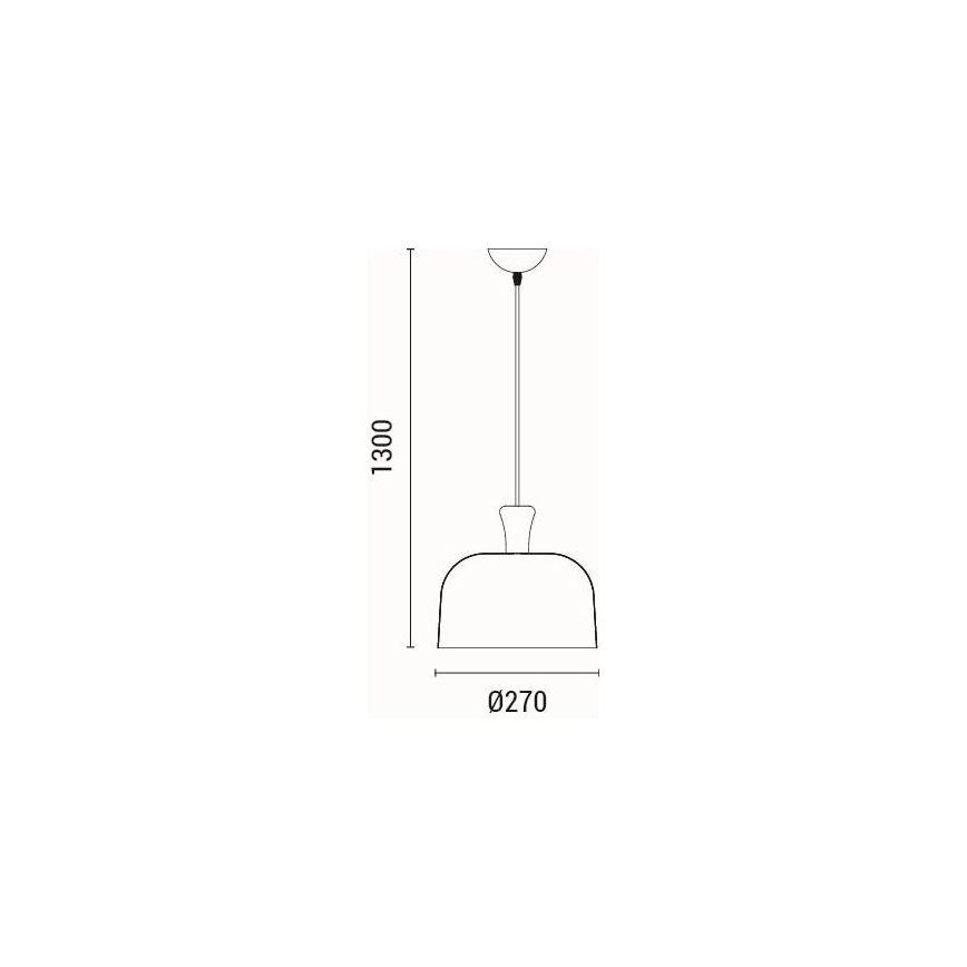 Chandelier on a string 1xE27/15W/230V grey d. 27 cm