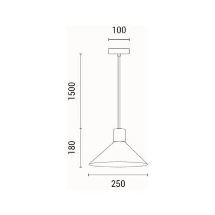 Chandelier on a string 1xE27/15W/230V grey