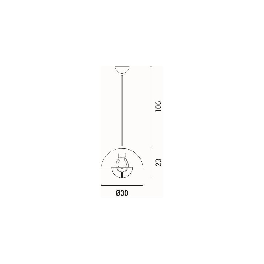 Chandelier on a string 1xE27/15W/230V red