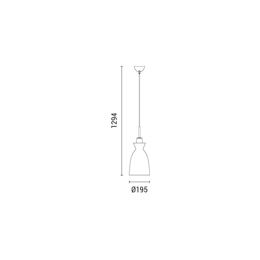 Chandelier on a string 1xE27/15W/230V white d. 19,5 cm