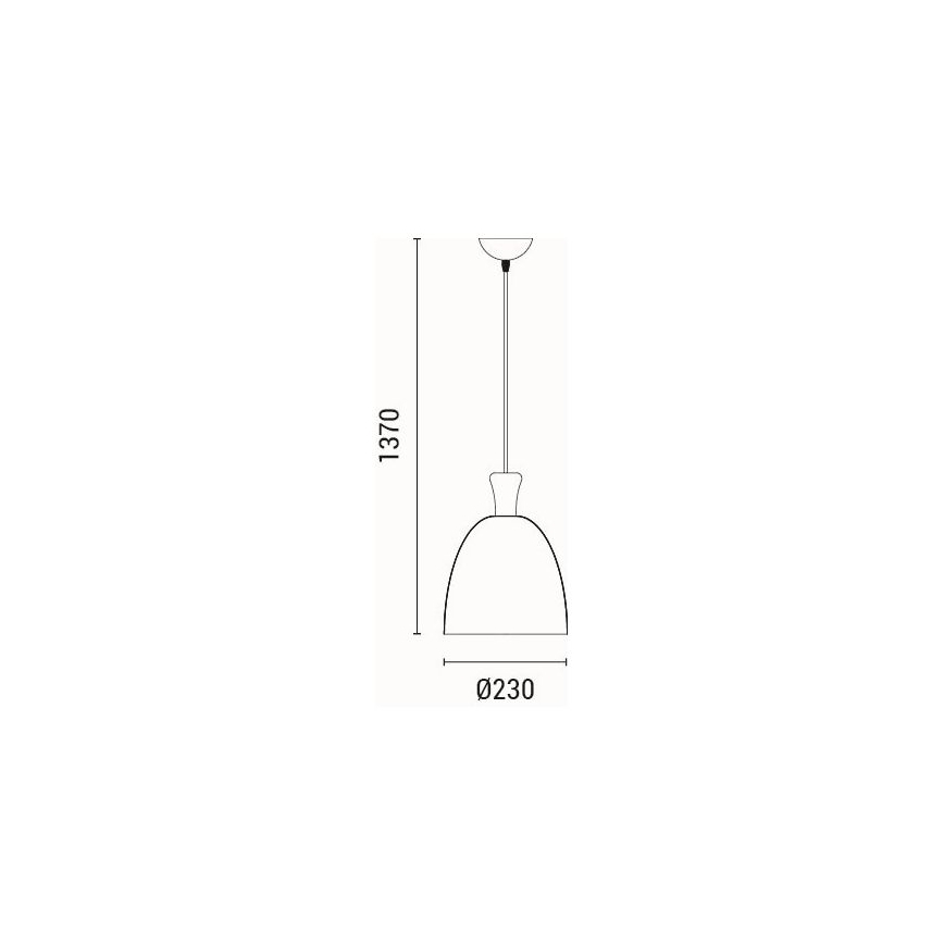 Chandelier on a string 1xE27/15W/230V white d. 23 cm