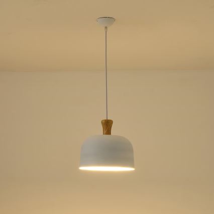 Chandelier on a string 1xE27/15W/230V white d. 27 cm