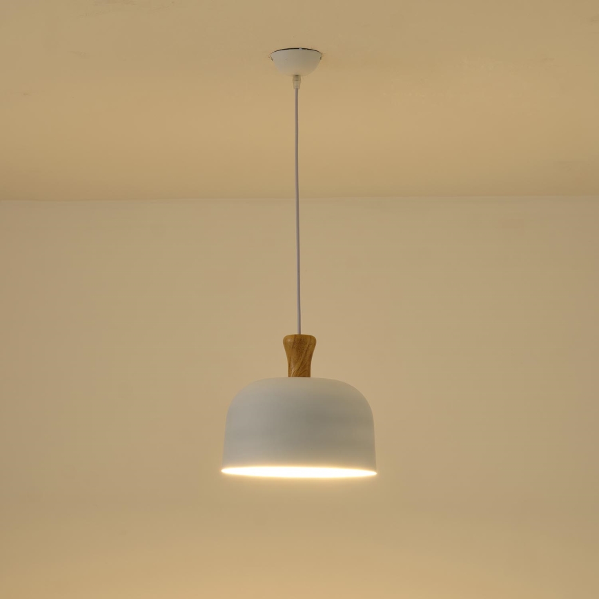 Chandelier on a string 1xE27/15W/230V white d. 27 cm