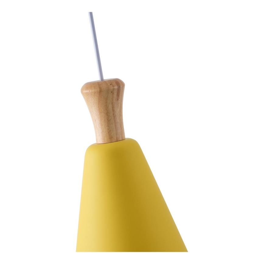Chandelier on a string 1xE27/15W/230V yellow d. 20 cm