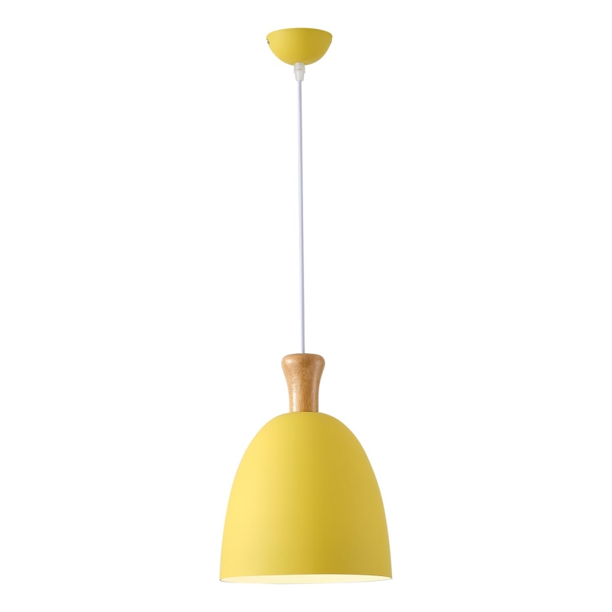 Chandelier on a string 1xE27/15W/230V yellow d. 23 cm