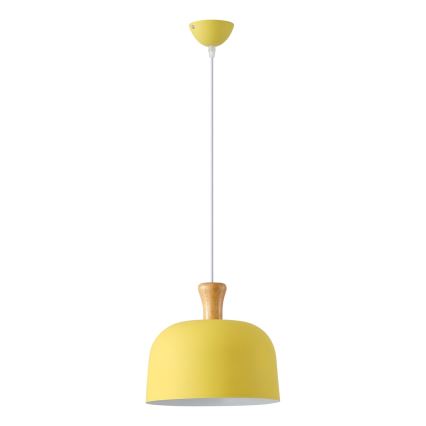 Chandelier on a string 1xE27/15W/230V yellow pr. 27 cm