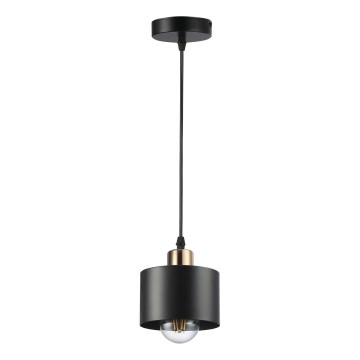 Chandelier on a string 1xE27/35W/230V d. 12 cm black/gold