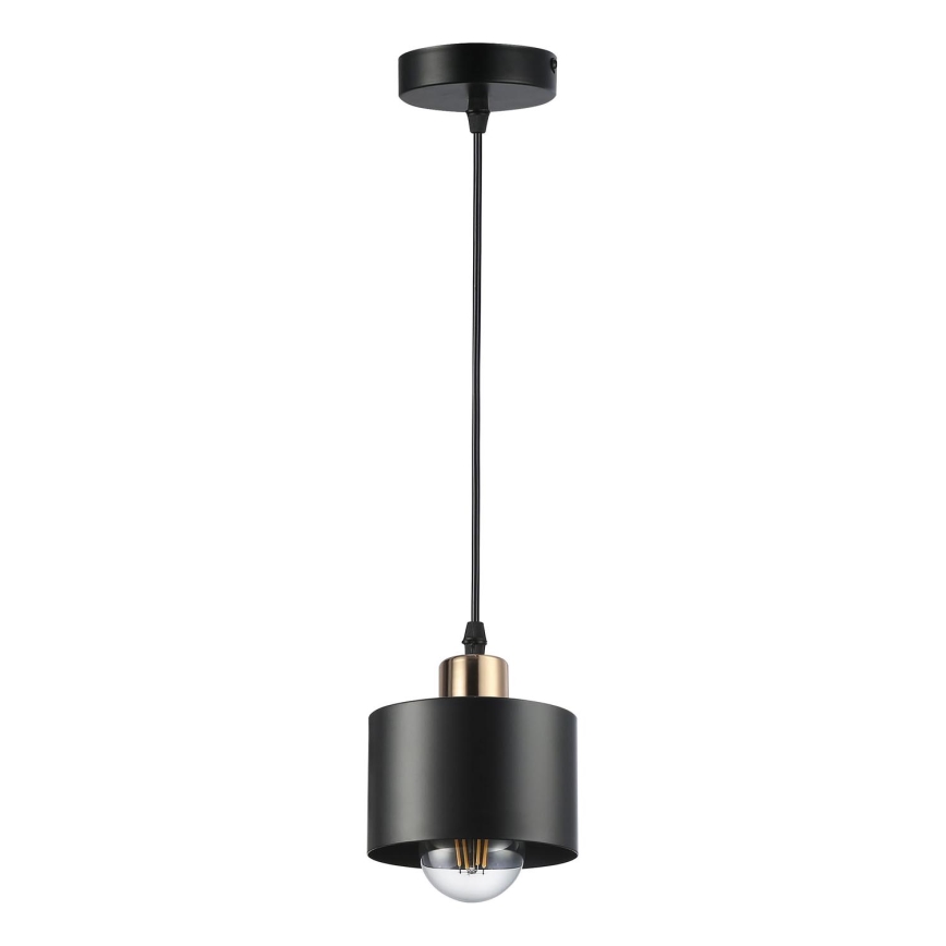 Chandelier on a string 1xE27/35W/230V d. 12 cm black/gold