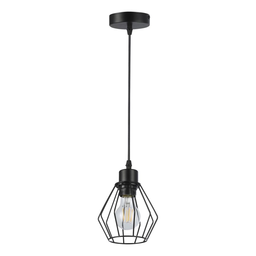 Chandelier on a string 1xE27/35W/230V d. 18 cm black