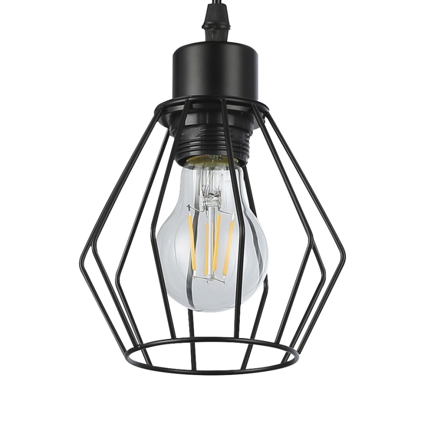 Chandelier on a string 1xE27/35W/230V d. 18 cm black