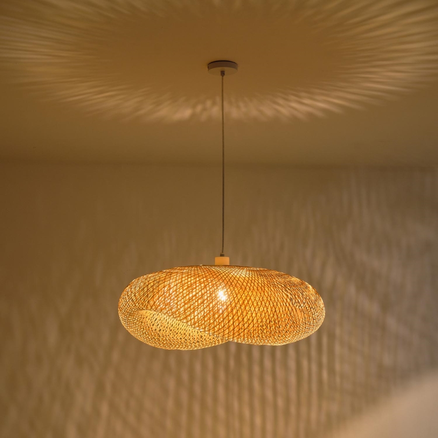 Chandelier on a string 1xE27/40W/230V bamboo