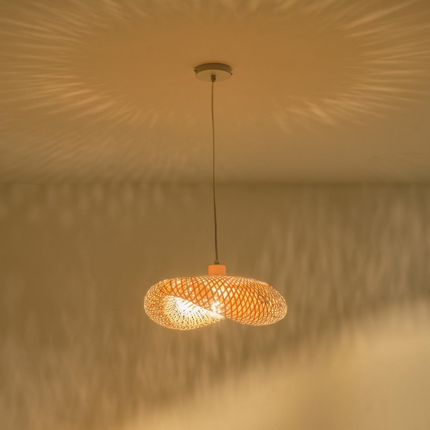 Chandelier on a string 1xE27/40W/230V bamboo