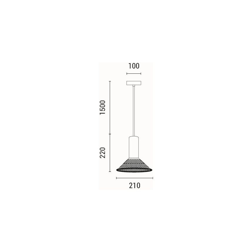 Chandelier on a string 1xE27/40W/230V black